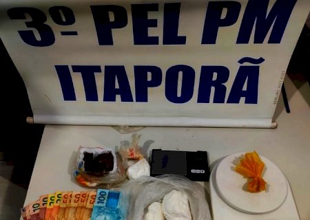 Jovem com vasta ficha criminal é preso pela PM de Itaporã por tráfico