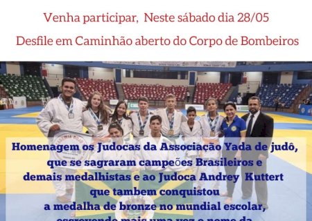 Neste sábado acontece homenagem para judocas de Itaporã