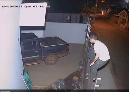Em Itaporã ladrão tenta furtar residência e danifica cerca elétrica (Vídeo)