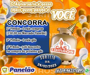 Gás 3 Irmãos faz aniversário e quem ganha é você
