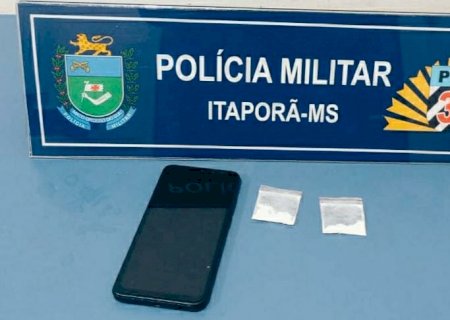 Homem é preso pela Polícia Militar por porte de drogas em Itaporã