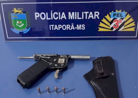 'Veja o vídeo da arma artesanal que o morador de Itaporã estava portando no momento da prisão