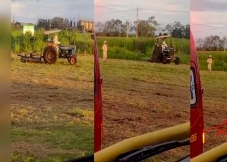 Tratorista é atacado por enxame de abelhas ao roçar mato em Maracaju