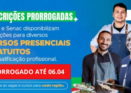 Inscrições para cursos gratuitos em todo o país são prorrogadas