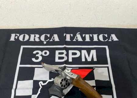 Itaporã: 3º BPM prende homem por ameaça e porte ilegal de arma de fogo
