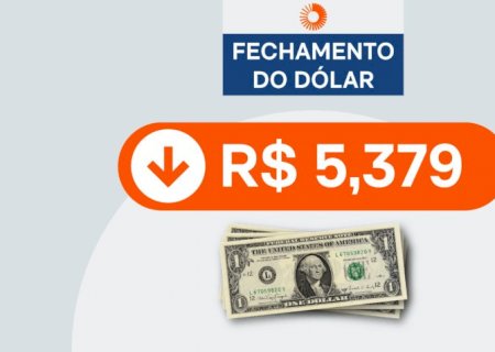 Dólar recua 0,48% e cai para R$ 5,379