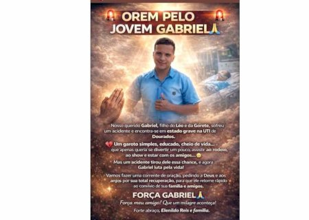 Família pede orações pelo jovem Gabriel, filho do Léo e Gorete de Fátima do Sul