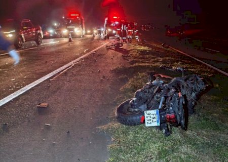 AGORA: acidente na BR 163 próximo a PRF mata motociclista em Dourados
