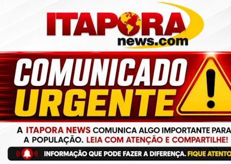 ATENÇÃO MORADORES DE PIRAPORÃ: SANESUL INFORMA SOBRE POSSÍVEL FALTA DE ÁGUA