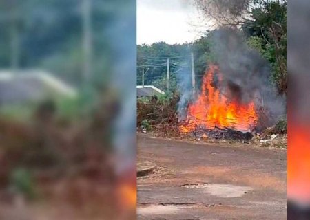 Moradores decidem atear fogo em matagal sem limpeza no Santo Amaro