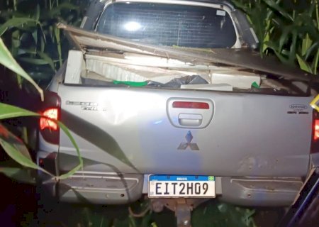 Após perseguição, motorista abandona veículo com 1,5 tonelada de maconha em milharal