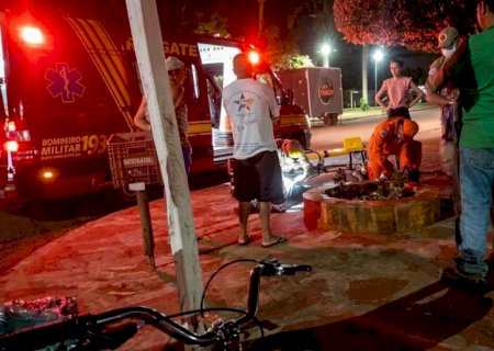 Rio Brilhante: Ciclista é atingido por carro e fica ferido