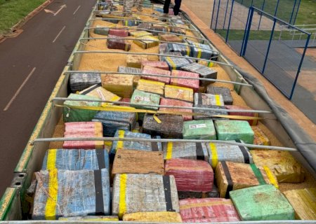 Carreta com carga de maconha é apreendida em MS; droga tinha como destino Porto de Paranaguá