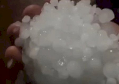 Após granizo em Ponta Porã, Inmet mantém alerta de tempestade para esta quinta-feira