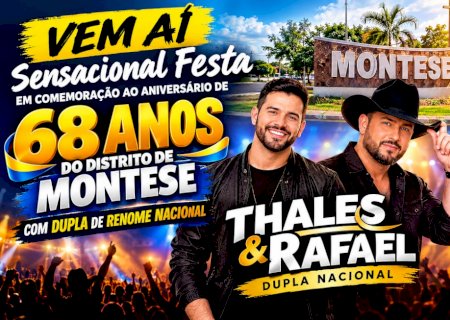 Itaporã - Montese prepara grande festa para celebrar seus 68 anos com shows musicais e atrações especiais