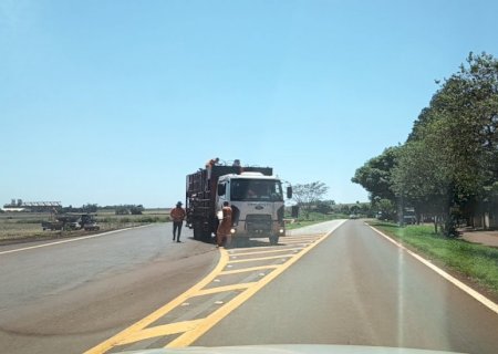 Itaporã - Condutores ignoram sinalização e geram risco de acidentes fatais
