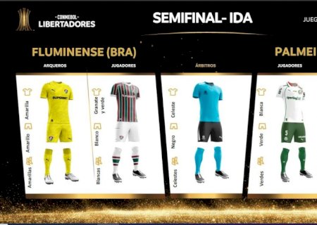 Veja os uniformes de Fluminense x Palmeiras para a semifinal da Libertadores