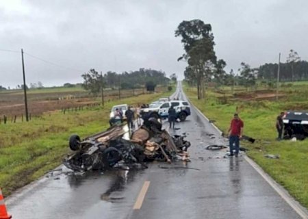Casal morre em acidente na MS-164 durante chuva em Ponta Porã