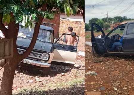 Carros caem em valetas por falta de asfalto e moradores cobram Adriane no São Conrado